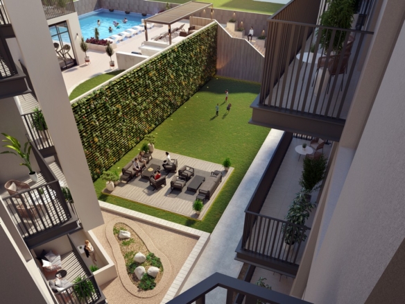 Ellington Harrington House ARC Courtyard With People