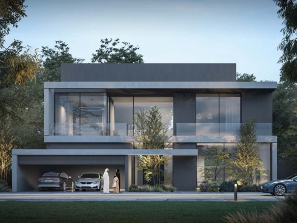 V6B elevation dusk 2