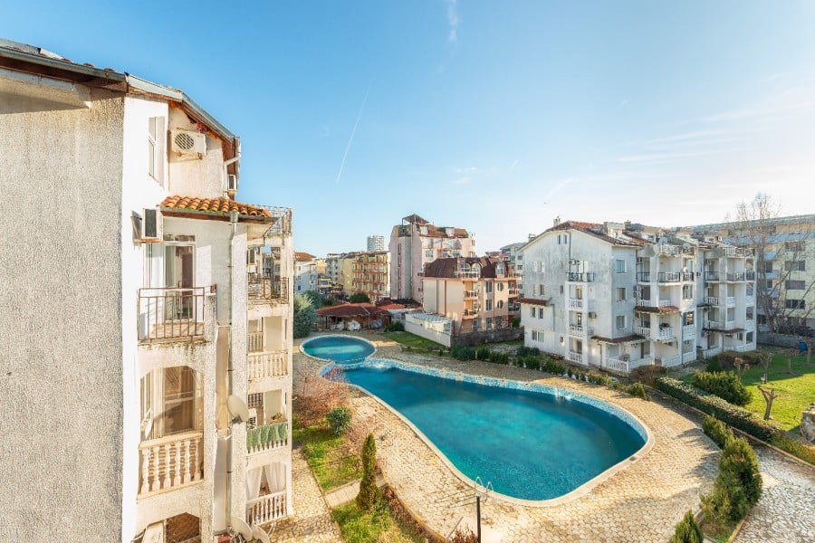 Luxury 2-Bedroom Apartment with Pool in Sunny Beach Center.