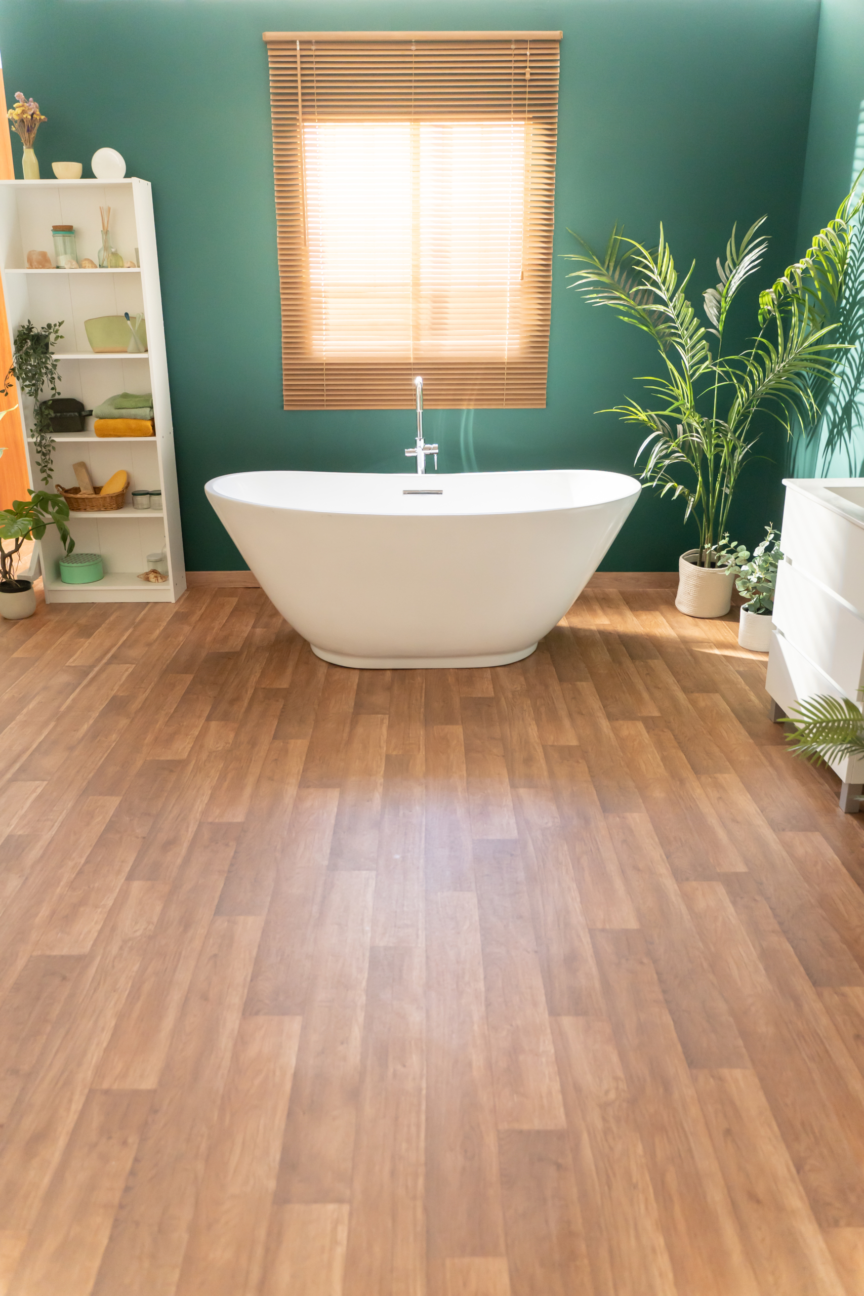 Luxury bathrooms are increasingly being designed as calm, open spaces where clean lines and uninterrupted surfaces create a more spa-like mood.